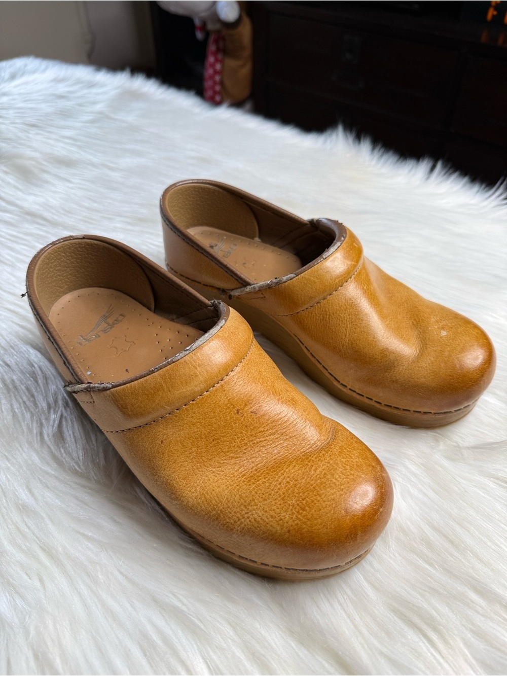 Dansko Honey Distressed Leather Clog